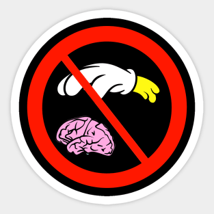 Please don’t touch my brain signage icon drawing Sticker